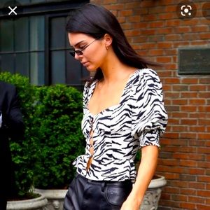 Reformation Zebra Top Sz 2